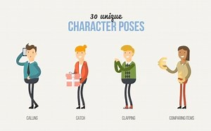 PR模板卡通人物MG动画模板，自媒体后期制作剪辑必备