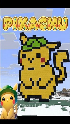 Minecraft: Building a Pixel Pikachu