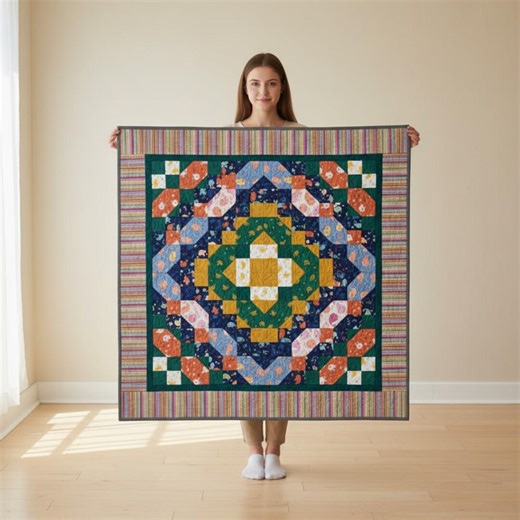 Modern Star Quilt Pattern, Geometric Patchwork PDF (digital Download) - Etsy