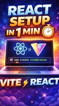 React setup using Vite 🚀 | React setup using Vite 🚀 | Beginner Guide🔖