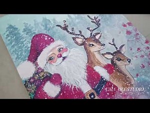 Learn How To Paint SANTA CLAUS with Acrylic