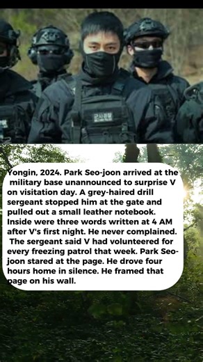 What V's Drill Sergeant Wrote About Him at 4AM That Park Seo-joon Just Found
