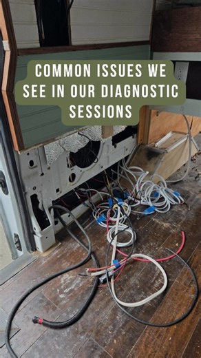 ⚡ The #1 issue we see in our diagnostic sessions? You guessed it ELECTRICAL. And it’s not just DIY mistakes. We often find electrical issues in vans that came from other builders, too. Most often, these systems are simply underpowered for what they’re trying to run “off grid.” Sometimes it’s the setup… but other times, it’s just a lack of education. As pro van builders, we believe in doing both, building and teaching. Because even the best electrical system won’t perform well if you don’t know h