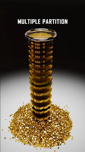 Watch Satisfying Demolition of 18000 Golden Cubes Cylindrical Structure #satisfying #animation