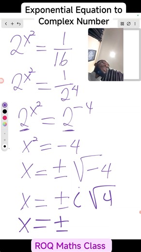 Exponential Equation to Complex Number #reelsfbシ #reelsviralシ #EducationForAll Shittu Mathematics Class Shadi Sabeh Tambuwal Maths Class Aisha BANDE calculations Maths with Esomnofu. Esomnofu Online MATH | ROQ Mathematics Class
