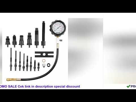 SucceBuy Diesel Engine Compression Tester 18 pcs Cylinder Pressure Test Tool Kit Diesel Injector Tes