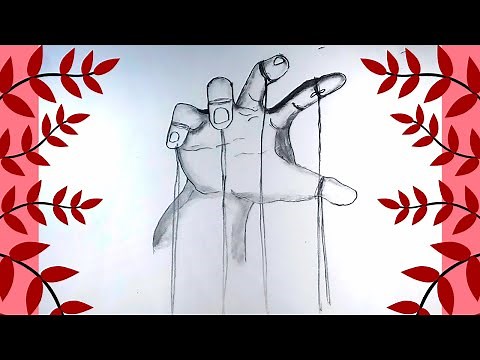 How to draw hand for Beginners || Playing with Puppet || I, Pet Goat I