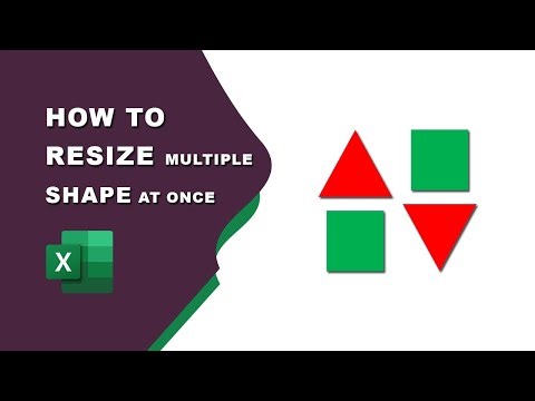 How to resize Multiple shapes same size at once in excel