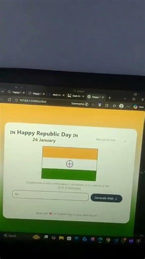 HAPPY REPUBLIC DAY #coding #javascript #republicday