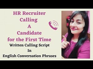 HR Recruiter Calling Script | Cold Calling In English #hr #call #readytogetupdate #readyforssenglish