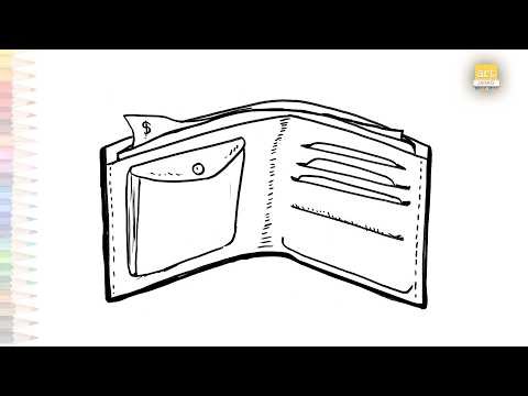 Wallet drawings easy | Outline drawing tutorial | How to draw A Wallet step by step | #artjanag