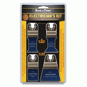 Multi Tool Electrician's Kit - 4 Piece Blade Set - Rack-A-Tiers Since 1995