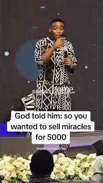 God told him: do you want to sell miracles for 500