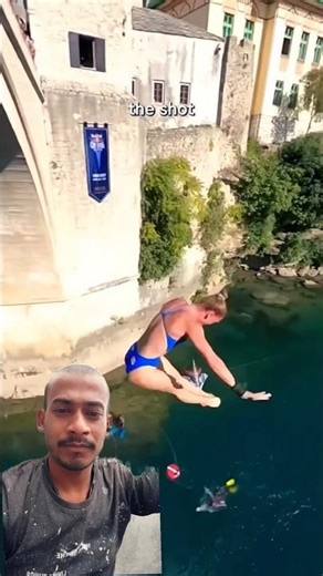 this handstand dive will make your palms sweaty 🥵 #shorts