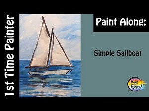 Simple Sailboat - Easy Beginner Acrylic painting