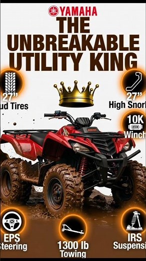Yamaha Grizzly 700 EPS:The Unbreakable Utility King for Muddy Trails #powersports #performancebagger