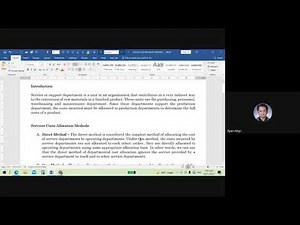 Service Cost Allocation Methods