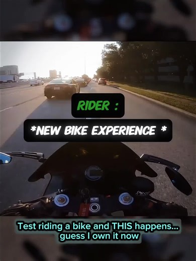 Test riding a bike and THIS happens... guess I own it now #biker #dashcam #baddriver #police #cops #fyp