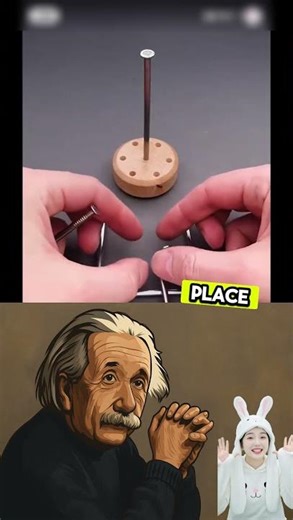 6 Nails Balancing on 1 Here’s the Trick! #physics #alberteinstein #magic