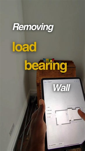 Site Inspection for Load Bearing Wall Removal using Magicplan App.