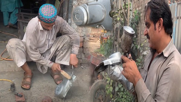 Restoring Used Motorcycle Engine Cover to Shine
