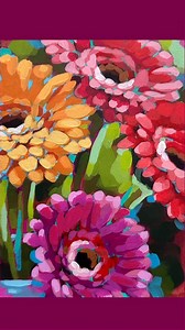 12K views · 310 reactions | I include daisies in many of my floral paintings, but this arrangement made entirely of bright gerbera daisies always makes me smile! #paintingprocess #acrylicpainting #painteveryday #gerberadaisy #daisypainting | Ali Kay Studio | Facebook