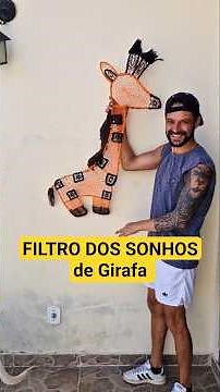 Tutorial Filtro dos Sonhos de Girafa 🦒 #filtrodossonhos #girafa #artesanato #dreamcatcher