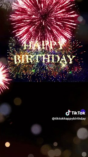 Happy Birthday Fireworks Display Celebration