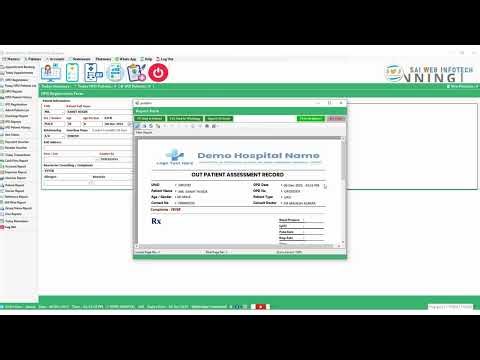 Hospital Software - OPD Registration Demo (Step-by-Step Guide)-OPD Entry #clinic #hospital, #doctor