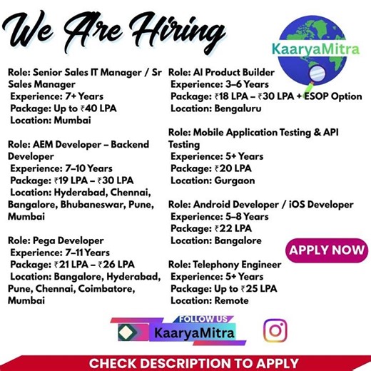 WE ARE HIRING. CHECK DESCRIPTION FOR MORE DETAILS