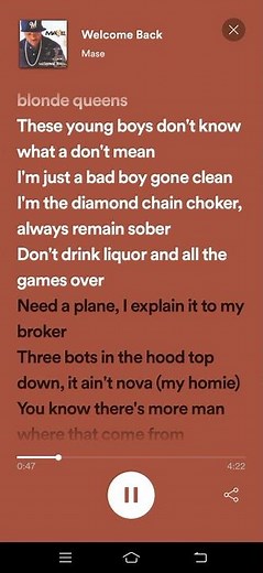 Welcome Back Lyrics - Mase