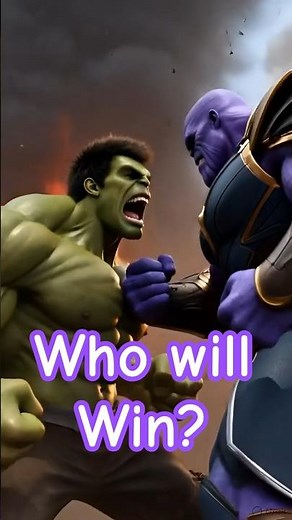 Hulk versus thanos Epic fight battle #hulk #thanos #marvel