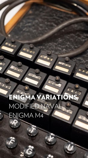 There are many different models of Enigma machines, developed for different uses by different countries from the 1920s until the 1940s. This strange-looking machine is an original German Enigma, modified by the British to perform statistical analysis of text. The rotors and plugboard have been removed. In place of the lampboard there are 27 mechanical counters, The German QWERTZU keyboard has been replaced by a British QWERTY one! #BletchleyPark #WorldWar2 #SecondWorldWar #Communication #Codebre