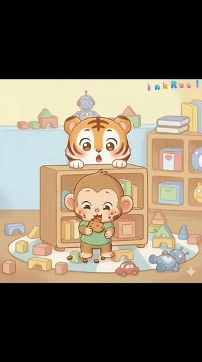 Lost Cookie Mystery 🍪🐯 | Sharing Is Caring! | Cute Kids Animation | InkReel