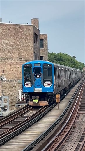 CTA Blue Line Approaching Damen