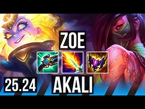 ZOE vs AKALI (MID) | 17/2/6 | KR Master | 25.24