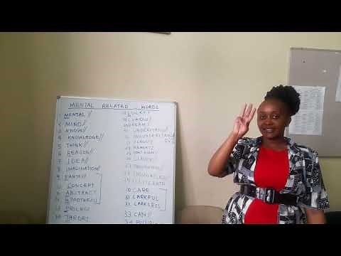 Kenyan Sign Language Mental Related Words Part One