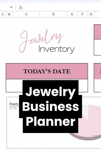 Jewelry Business Template Bundle Google Sheets, Jewelry Making Excel Spreadsheet Inventory Orders