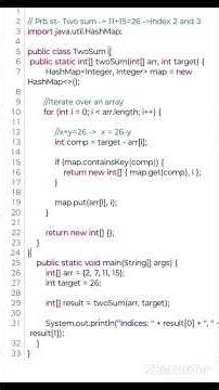 Two sum in Java | hashmap #java #shorts #interview #coding #techtalkwithpal #hashmap #array
