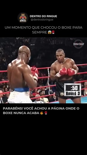 Dentro Do Ringue | Boxe on Instagram: "A NOITE EM QUE O BOXE PAROU. 😶💔 O público foi para ver uma guerra nos pesos-pesados, mas a história tinha outros planos. No auge da frustração e da fúria, Mike Tyson cruzou um limite que ninguém imaginaria possível dentro de um ringue — contra Evander Holyfield. Aquele momento já não era mais sobre socos ou poder. Era sobre um campeão perdendo o controle quando a luta escapou de suas mãos. Um segundo de loucura se transformou em um dos episódios mais marc