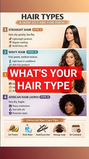 4 Hair Types & How to Care for Them (Quick Guide!)