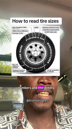 How to read tire sizes. If you’ve ever wondered how to know your tires size, this is the video for you. Save for later. Share to a friend in need. #howtoreadtiresize #tiresizes #tires #readtires #carcontent