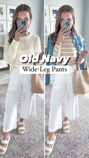 14K views · 79 reactions | New wide leg ankle pants from Old Navy linked here ➡️ https://liketk.it/4w2x4! Comes in petite + regular + tall lengths and 4 color options  Perfect for work or vacay and on major sale today!! #widelegpants #wideleg #oldnavystyle #oldnavy #springoutfits #casualoutfits #petitestyle #petitefashion | Lisa Robbins | Facebook
