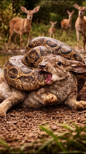 Python vs Rabbit 😳🔥 Trapped While Others Watch!