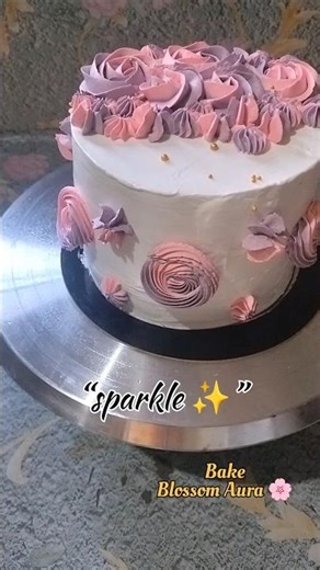 Mini Double Color Rosette Cake 😍 | Cake Decorating #shorts