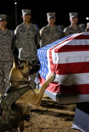 A Loyal Army Dog Says Goodbye to His Fallen Soldier 🇺🇸🐾 #usa #army #dog