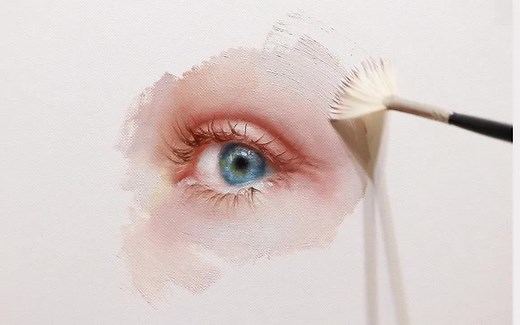 【油画教程】如何直接画法画眼睛：Eye Oil Painting Tutorial