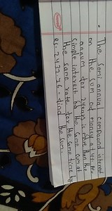 The Semi annual compound interest on the sum of money a 4 \% pe... | Filo