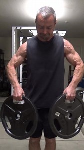 Plate Partial Laterals to Upright Rows... this is one I want to get some feedback on from you (coming to you from my garage this time!). Personally, I can't do normal upright rows with a barbell - it puts my shoulders in a really bad position. But I've always tried to come up with a good alternative that I CAN actually do. This one I think is a good one. I found it really hammered my lateral delts and traps (and even brachialis, to some degree). It uses a pair of plates with handles built into t