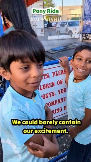 First Pony Ride Ever! 🐴 | Cowboy Adventures with Avi and Vishu at the Carnival #pony